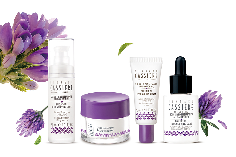 2ベルナール カシエール「バクチオール ファームケア」シリーズのスキンケア商品イメージ。<br />
